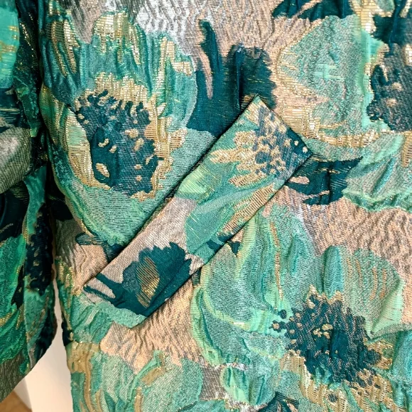 Anthropologie Seen Worn Kept Jacquard metallic jacket - Picture 4 of 7